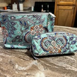 Vera Bradley Lightened Up large Cosmetic Bag Set